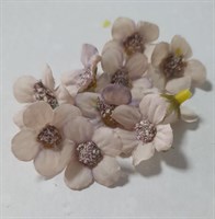Цветок яблони, головка 2,5см, н-р 10шт, цв. бл. сиреневый с фиолетовым