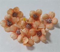 Цветок яблони, головка 2,5см, н-р 10шт, цв. персиковый