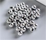 Бусины пластик 6мм 10гр цв. металлик серебро 14539