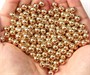 Бусины пластик 6мм 10гр Цв. металлик золото 9153