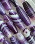 Бусина Дзи из агата (цв.фиолетовый) – тонированный, размер 30х10 мм 1шт - фото 11791