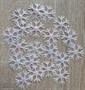 Декор тканевый Снежинка белая блеск 18мм н-р 30шт  - фото 11867