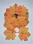 Листья клена двойные желто-оранжевые н-р 3шт  - фото 13450