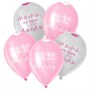 н-р шаров воздушных «Мама, я тебя люблю», цвет роз. белый 12" 5шт  - фото 15103