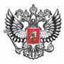 Наклейка на авто "Герб России", серебро, 100*100мм - фото 16086