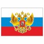 Наклейка на авто "Флаг России с гербом", 150*100мм - фото 16091