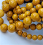 Мукаит Яшма жёлтый, шар 8мм, длина нити 19 см - фото 16227