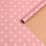 Бумага упаковочная крафт "Горох на розовом", 0,6*10м - фото 16520