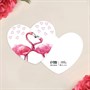 Открытка-мини «Любовь», фламинго, 7х6см - фото 16727