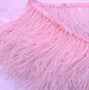 Перья страуса на ленте ширина 15см, цвет розовый 1м - фото 16905