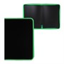 Папка пластик А4, 32,5х23х2,5см, молния, текстура "песок", чёрная/зелёная - фото 17569