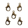 Замок-карабин д/бижутерии 12мм золото н-р 5 шт  101335