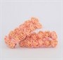 Розы 2,5см из фома с фатином, на стебельке 12шт, цв оранжевый - фото 19288