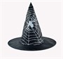 Шляпа ведьмы, цв черный, паутина с пауком - фото 19503