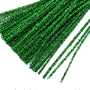 Проволока синельная металлик н-р 6шт, цв. зеленый 103509 - фото 19563