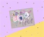 Открытка-комплимент "Тебе с любовью!" цветы, серый фон, 8х6см - фото 19603