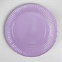 Набор одноразовых тарелок 18см 10шт, цв сиреневый  - фото 19836