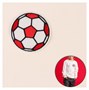 Термоаппликация «Футбольный мячик», d = 6,5 см, цвет красный/белый - фото 21336