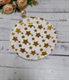 Тарелки бумажные белые звезды золото,  18см 10шт  - фото 22538