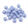 Бусина силиконовая куб с буквой " I " цвет голубой 12 мм - фото 22583