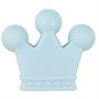 Бусина силиконовая Корона  цвет голубой 31 мм - фото 22613