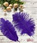 перо марабу 1шт цв,фиолетовый 28см - фото 22829
