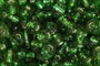 Бисер китайский 6/0 450гр зеленый травяной с серебристой сердцевиной  - фото 22991