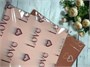 Пленка для цветов упаковочная 55*55см двухстор Love 1л цв терракот 110513