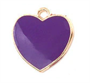 Подвеска Сердце, цв. фиолетовый - фото 24762