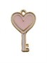 Подвеска Ключ-сердце, цв. белый - фото 24804