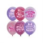 Воздушные шары Хвалебные для девочек 12" н-р 5шт  - фото 24877