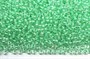 Бисер Preciosa 10/0 20гр Чехия цв.38652 прозрачный, зеленая линия внутри - фото 25453