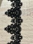 Кружево гипюр ажурное 5 см трилистник арт6 черный - фото 27055