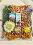 Набор сухоцветов оранжевая гипсофила+цветочки - фото 27501