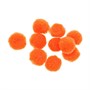 Помпоны акриловые 0,6см 1гр (ок 100шт)  оранжевый без люрекса - фото 28307