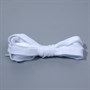 Шнурки д/обуви, пара, широкие, 12мм, 120см, цвет белый - фото 32379