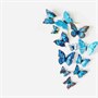 Декор 3D Бабочки бумажные н-р 12шт, цв синий - фото 32739
