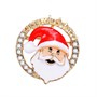 Брошь стразы Новогодняя Санта 113638