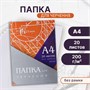 Папка д/черчения А4 20л, 210*297мм, без рамки, блок 200 м/г2 26904 - фото 41903