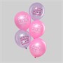 Воздушные шары латексные 12" «С днем рождения, доченька», 5шт, кристалл 125632