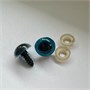 Глаза винтовые с заглушками 12мм н-р 1 пара, цв голубой 126251