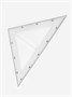 Линейка портновская «Треугольник», равнобедренная, 50*32см, пластиковая 126384
