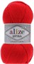 Пряжа Alize Extra 90% акрил/10% шерсть 100гр/220м №56 Красный 106379