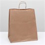 Пакет крафт без печати, круглая ручка 32*18*37см 126986