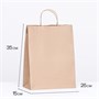 Пакет бумажный крафт 90 г/м², круглая ручка 26*15*35см 126999