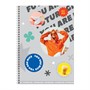 Тетрадь 80л., А4, клетка BG "Любите мир", матовая ламинация 119898
