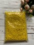 Бусины пластик под жемчуг 8мм уп. 500гр цвет желтый  - фото 5096