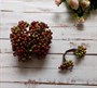 Декоративные ягоды глянцевые 8мм уп.10 пучков цв. красно-зеленые - фото 5613
