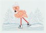 кларт н-р д/вышивания Фламинго на коньках 8-417 20,5*15,5см - фото 6606