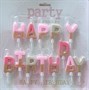 Н-р свечей Happy Birthday на подставках Розовый с золотом - фото 6767